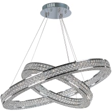 Eternity 30" Adjustable Ring LED Crystal Pendant