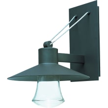 Civic 17" LED Wall Sconce with Steel Cable and Heavy Glass Shade