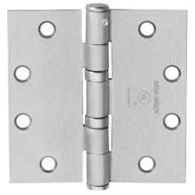 T2714 Series 4" x 4" Standard Duty Plain Bearing Square Corner Mortise Door Hinge with Non Removable Pin - Single