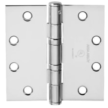 T2714 Series 4-1/2" x 4-1/2" Standard Duty Plain Bearing Square Corner Mortise Door Hinge with Non Removable Pin - Single
