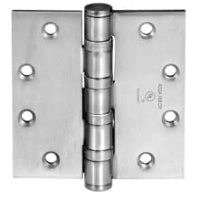 T4A Series 4-1/2" x 4-1/2" Heavy Duty Plain Bearing Square Corner Mortise Door Hinge with Removable Pin - Single