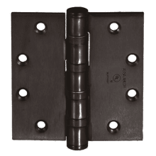 T4A Series 4-1/2" x 4-1/2" Heavy Duty Steel Plain Bearing Square Corner Mortise Door Hinge with Removable Pin - Single