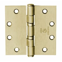 TA2314 Series 4" x 4" Standard Duty Plain Bearing Square Corner Mortise Door Hinge with Non Removable Pin - Single