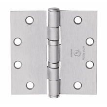 TA2314 Series 5" x 4-1/2" Standard Duty Ball Bearing Square Corner Mortise Door Hinge with Non Removable Pin - Single