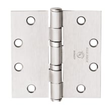 TA2714 Series 4" x 4" Standard Weight Ball Bearing Square Corner Mortise Door Hinge with Removable Pin - Single