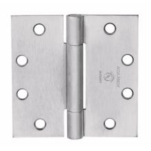 TA714 Series 4-1/2" x 4-1/2" Standard Duty Plain Bearing Square Corner Mortise Door Hinge with Removable Pin - Single