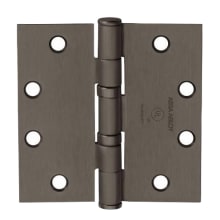 T2714 Series 4-1/2" x 4-1/2" Standard Duty Plain Bearing Square Corner Mortise Door Hinge with Removable Pin - Single