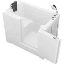 47" Acrylic Soaking Walk In Tub for Alcove, Corner, or Single Wall Installations with Right Drain and Overflow - Includes Fast Filling Faucet