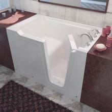 60" Fiberglass Air Walk In Tub for Alcove Installations with Right Drain, Drain Assembly, and Overflow