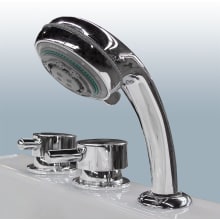 Walk In Deck Mounted Tub Filler with Metal Lever Handles, Low Profile Rapid Fill Spout, Built-In Diverter and Personal Hand Shower
