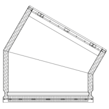 16" Inner Diameter - Galva-Temp Class A Chimney Pipe - Double Wall - 30 Degree Elbow