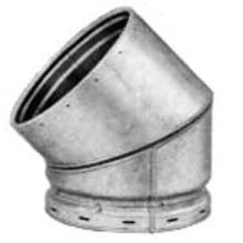 QC 18" Round 45 Degree Type B Gas Vent Elbow