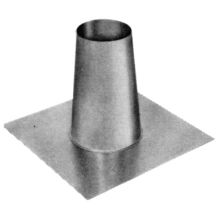 RV 7" Type B Gas Vent Tall Cone Flat Roof Flashing