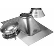 Sure-Temp 8" Roof Termination Kit with Flashing, Storm Collar and Round Top