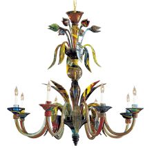 8 Light 1 Tier Candle Style Chandelier from the Camer Collection