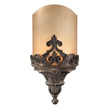 17" Tall Wall Sconce with Alabaster Stone Shade - ADA Compliant