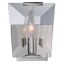 1 Light Bathroom Vanity Light with Crystal Shades from the Castle Aurora Collection