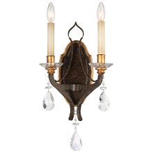 Chateau Nobles 2 Light 11" Wide Wall Sconce with Crystal Accents