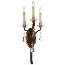 Chateau Nobles 3 Light 11" Wide Wall Sconce with Crystal Accents