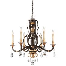 Chateau Nobles 6 Light 28" Wide Candle Style Chandelier with Crystal Accents