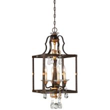 Chateau Nobles 4 Light 14" Wide Pendant with Crystal Accents