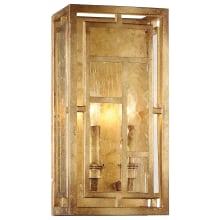Edgemont Park 2 Light 14" Tall Wall Sconce with Clear Textured Glass