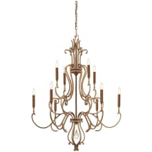 Magnolia Manor 10 Light 33" Wide Taper Candle Style Chandelier