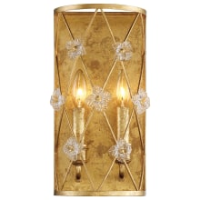 Victoria 2 Light 7-3/4" Wide Wall Sconce with Clear Glass Flowerets