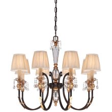 8 Light 1 Tier Candle Style Crystal Chandelier from the Bella Cristallo Collection