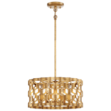 Coronade Convertible 4 Light 16" Wide Pendant / Ceiling Light with Metal Shade