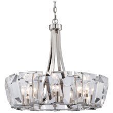 12 Light 1 Tier Crystal Drum Chandelier from the Castle Aurora Collection