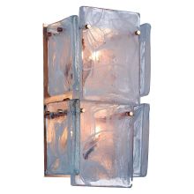 2 Light Wall Sconce with Glass Shades from the Arctic Frost Collection