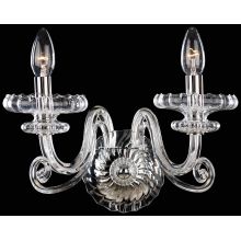 2 Light 12.75" Width Candle-Style Double Wall Sconce from the Metropolitan Collection