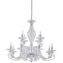 12 Light 2 Tier Candle Style Chandelier from the Metropolitan Collection