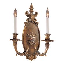 2 Light Candle-Style Double Wall Sconce from the Vintage Collection