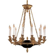 12 Light 30" Width 1 Tier Candle Style Chandelier from the Metropolitan Collection