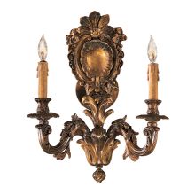 2 Light 14.25" Width Candle-Style Double Wall Sconce from the Foyer Collection