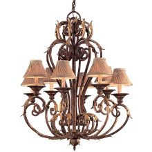 8 Light 1 Tier Candle Style Chandelier from the Zaragoza Collection