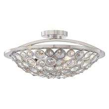 3 Light Semi-Flush Ceiling Fixture from the Magique Collection