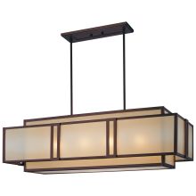 4 Light 1 Tier Linear Chandelier from the Underscore Collection