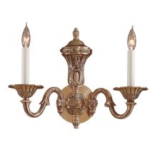 2 Light 15.5" Width Candle-Style Double Wall Sconce from the Metropolitan Collection