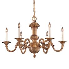 6 Light 29.5" Width 1 Tier Candle Style Chandelier from the Metropolitan Collection
