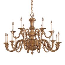 18 Light 2 Tier Candle Style Chandelier from the Metropolitan Collection