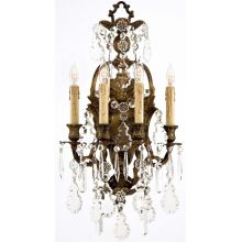 4 Light Candle-Style Wall Sconce from the Vintage / Crystal Collection