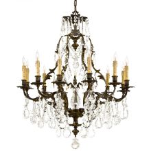 12 Light 1 Tier Candle Style Crystal Chandelier from the Vintage / Crystal Collection