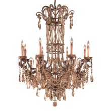 8 Light 1 Tier Candle Style Crystal Chandelier from the Vintage Collection