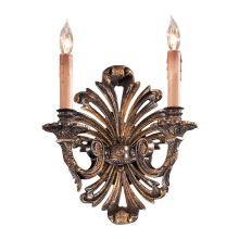 2 Light 11.25" Width Candle-Style Double Wall Sconce from the Metropolitan Collection