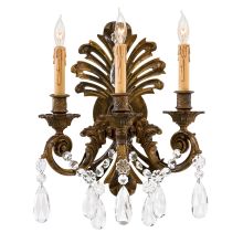 3 Light 13.5" Width Candle-Style Wall Sconce