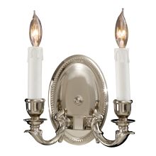 2 Light ADA Compliant Candle-Style Double Wall Sconce from the Metropolitan Collection