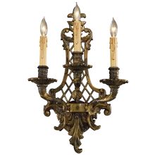 3 Light Candle-Style Wall Sconce from the Metropolitan Collection